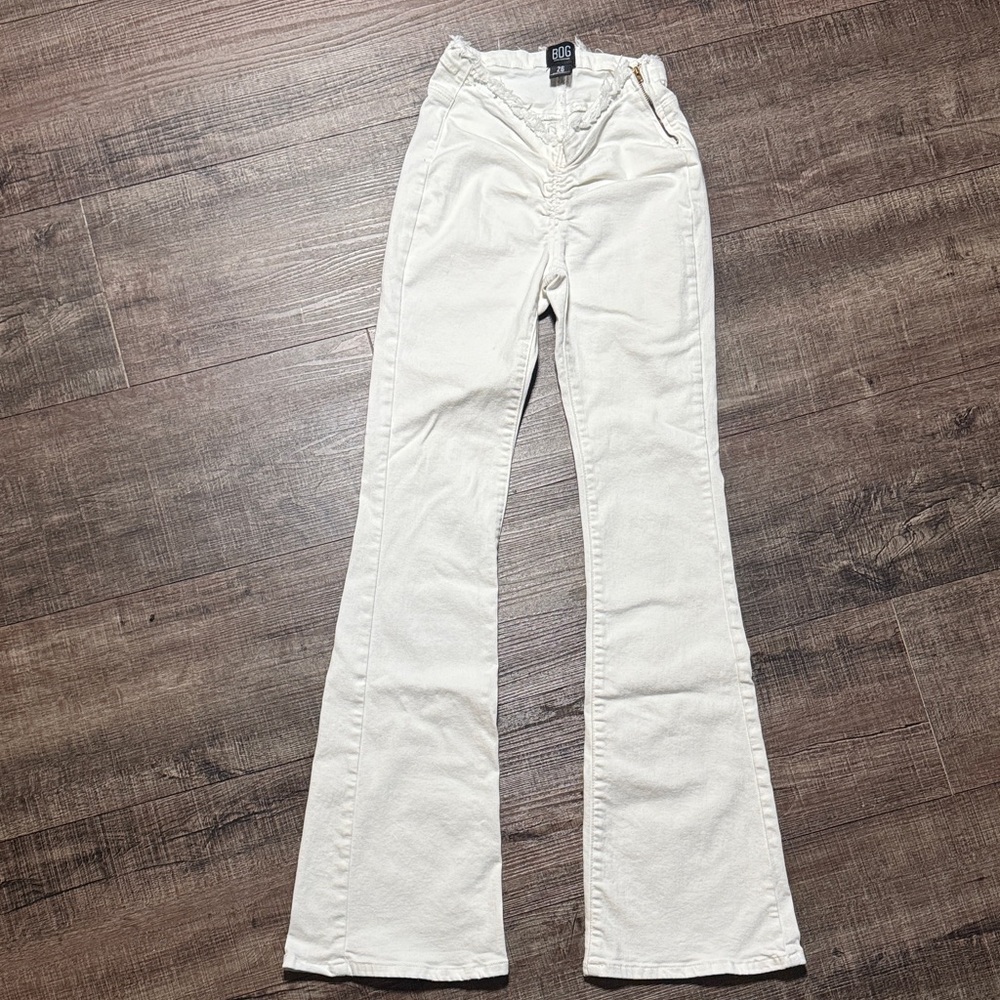 BDG Cream Flare Jeans